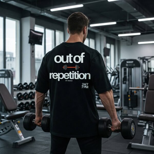Workout Motivation T-Shirt - 'Out of Repetition' Design for Fitness Enthusiasts